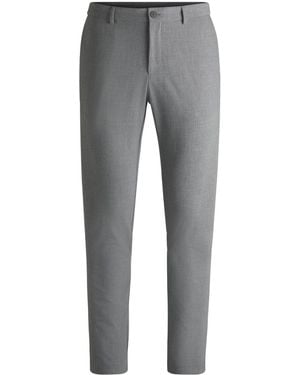 BOSS Wool-Plend Trousers - Grey