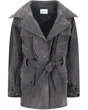 ANDAMANE Belted Cargo-Pocket Jacket - Black