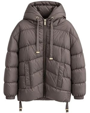 Max Mara The Cube Hooded Quilted Jacket - Brown