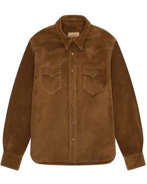 Fortela Ranch Flap-Pocket Leather Jacket - Brown
