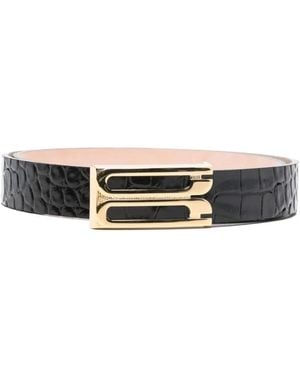 Victoria Beckham Frame Leather Belt - White