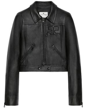 Courreges Jacke Mit Logo-Detail - Schwarz