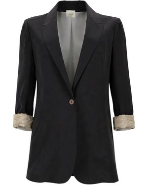 Alysi Button Blazer - Black