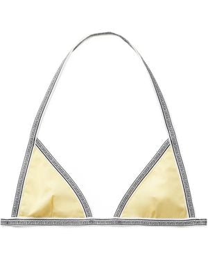 Versace Greca-Border Bikini Top - Metallic