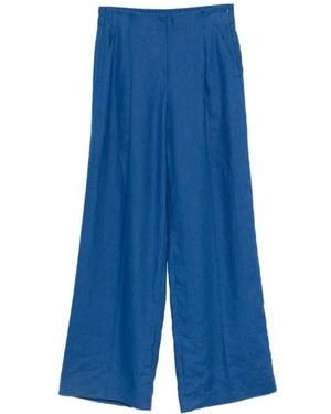 Andiata Wide-Leg-Hose Mit Faltendetail - Blau