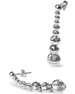Desmo Facettierte Crystal Gala Ohrringe - Weiß