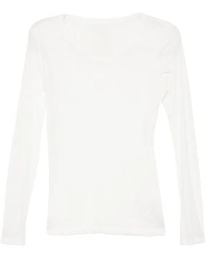 Yohji Yamamoto T-Shirt À Manches Longues - White