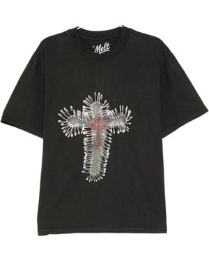 Melt Graphic-Print T-Shirt - Black
