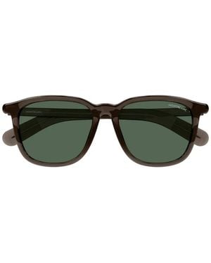 Montblanc Square-Frame Sunglasses - Green