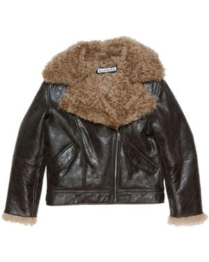 Acne Studios Jacke Aus Shearling - Schwarz