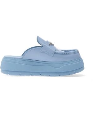 Nike Muiltjes Met Logoplakkaat - Blauw