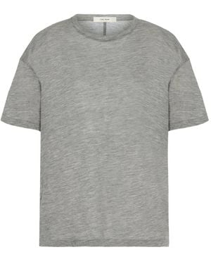 The Row Short-Sleeve Cashmere T-Shirt - Grey