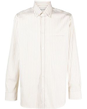 Golden Goose Striped Cotton Button-Up Shirt - White