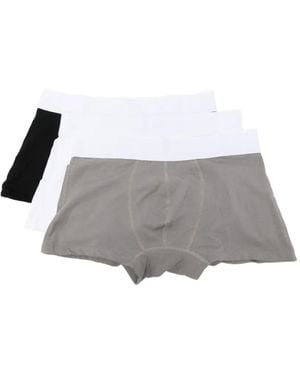 Ami Paris Elasticated-Waistband Boxers (Set Of Three) - Gray