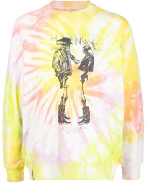 Stain Shade Felpa Con Fantasia Tie Dye X Hiroshi Fujiwara - Giallo