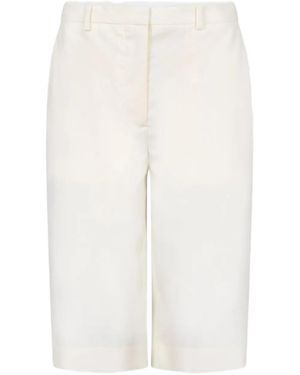 Loulou de Saison Ray Belt-Loops Shorts - White
