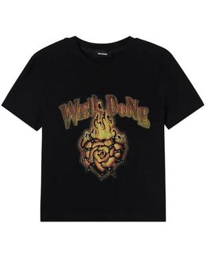 we11done T-Shirt À Imprimé Graphique - Black