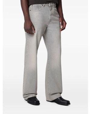 Jeanerica Vega Logo-Patch Straight-Leg Jeans - Gray