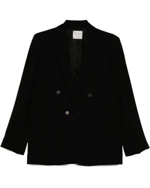 forte_forte Double-Breasted Blazer - Black