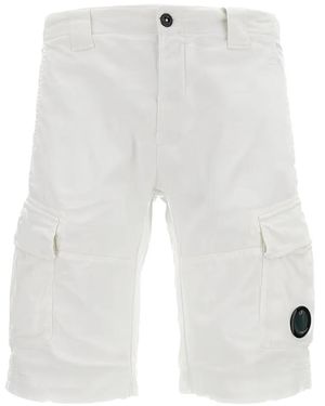 C.P. Company Cargo Belt Loops Shorts - White