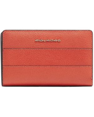 Piquadro Bifold Leather Wallet - Red