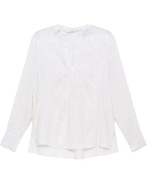 Maliparmi Pinstripe-Effect Oversized Tunic - White