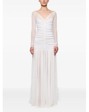 Atu Body Couture Abito Lungo A Maniche Lunghe - Bianco