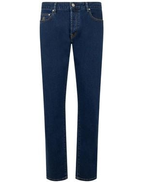 Moorer Five-Pocket Slim-Fit Jeans - Blue