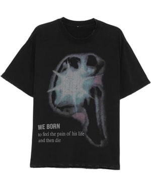 WARMAN Graphic-Print T-Shirt - Black