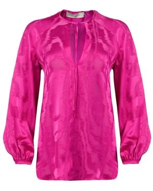 Silvia Tcherassi Vigolene Jacquard-Effect Blouse - Pink