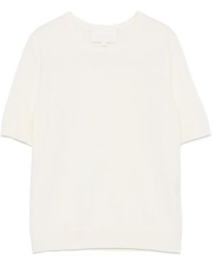 Bompard Short-Sleeve Crew-Neck Top - White