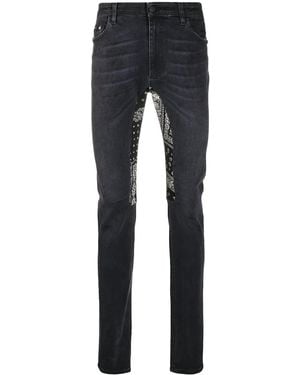 Alchemist Bandana Detail Skinny-Fit Jeans - Blue