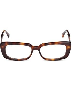 Max Mara Eyewear Rectangle-Frame Glasses - Brown