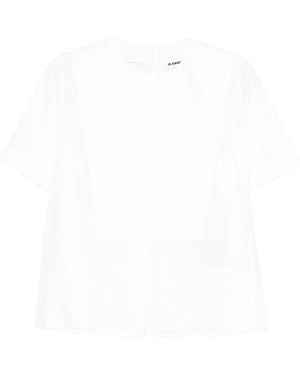 Jil Sander Short-Sleeve Blouse - White
