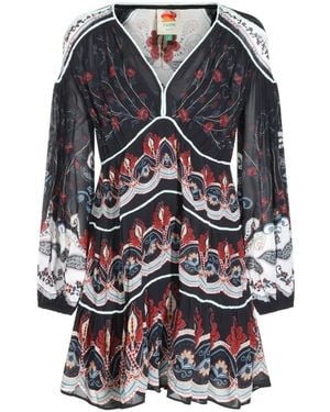 FARM Rio Nikita Winter Long Sleeve Mini Dress - White