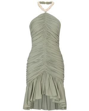 Balmain Draped Mini Dress - Green