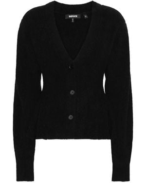 ROTATE BIRGER CHRISTENSEN Cardigan Mit Schößchen - Schwarz