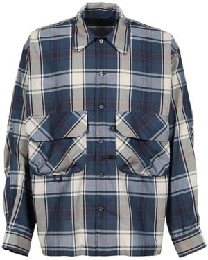 Daiwa Pier39 Check-Pattern Flap-Pocket Shirt - Blue
