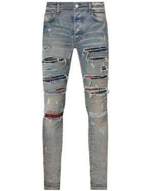 Amiri Thrasher Paisley-Patch Jeans - Blue