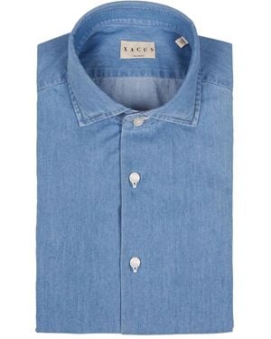 Xacus Chemise À Boutonnière Sur Le Devant - Blue