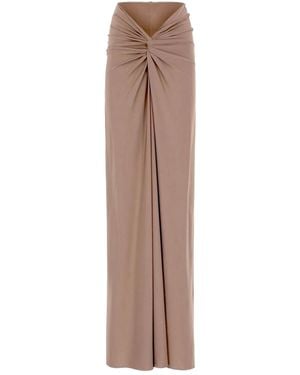 The New Arrivals Ilkyaz Ozel Maxi-Rok Met Gedraaid Detail - Naturel