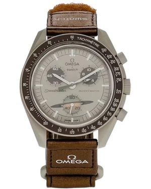 Omega Xswatch Moonswatch Mission To Saturn 42Mm Watch - Gray