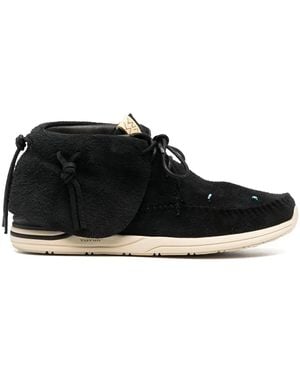 Visvim Lhamo Folk Suede Trainers - Black