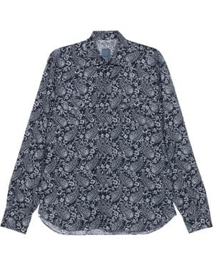 Barba Napoli Paisley Shirt - Blue
