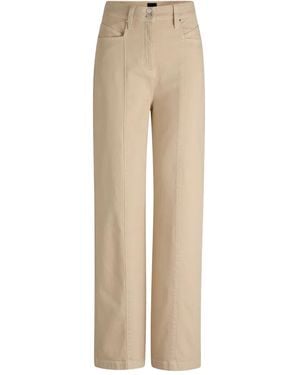 BOSS Panelled belt-loops trousers - Natur