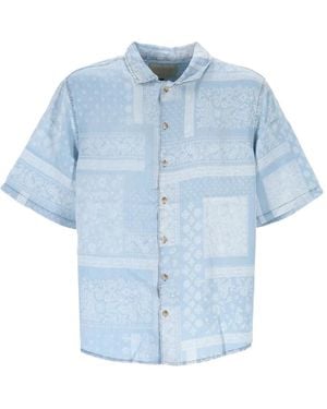 TOOCO Camisa Con Estampado De Cachemira - Azul