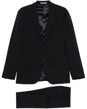 Corneliani Button Virgin Wool Blazer - Black