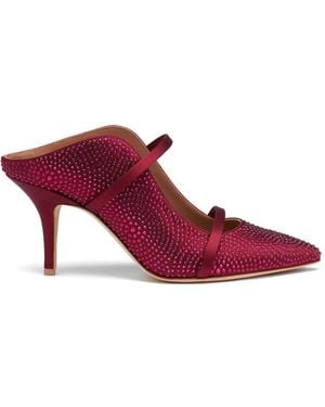 Malone Souliers Maureen Crystal-Embellished Mules - Purple