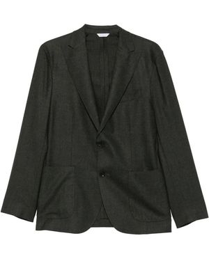 Boglioli Notched-Lapels Single-Breasted Blazer - Black