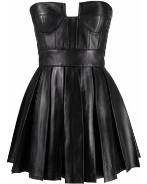 Balmain Cutout Detail Flared Minidress - Black
